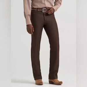 Wrangler Men's Dark Brown Straight Jeans